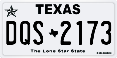 TX license plate DQS2173