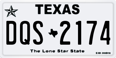 TX license plate DQS2174