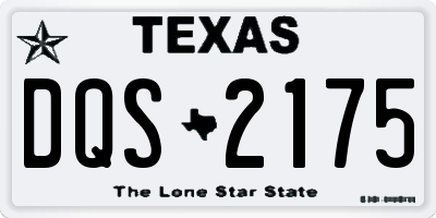 TX license plate DQS2175