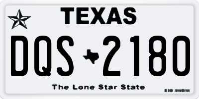 TX license plate DQS2180