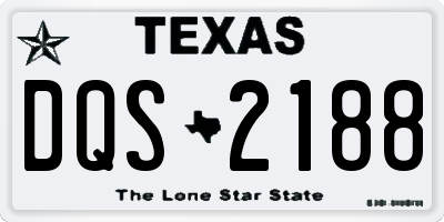 TX license plate DQS2188