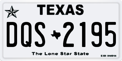 TX license plate DQS2195