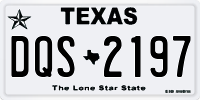 TX license plate DQS2197