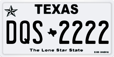 TX license plate DQS2222