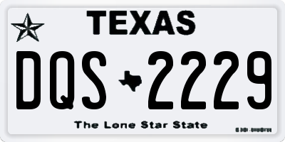 TX license plate DQS2229