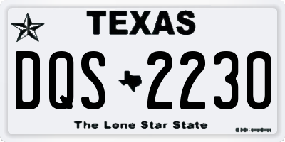 TX license plate DQS2230