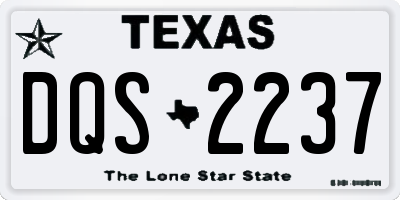 TX license plate DQS2237