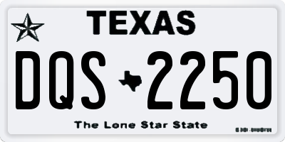 TX license plate DQS2250