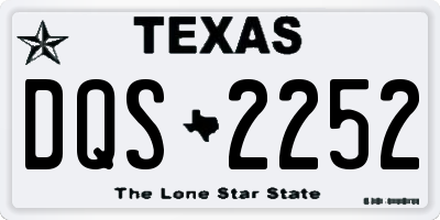 TX license plate DQS2252