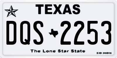 TX license plate DQS2253