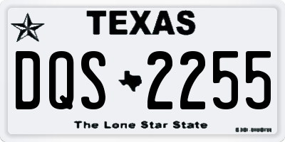 TX license plate DQS2255