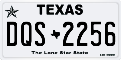 TX license plate DQS2256