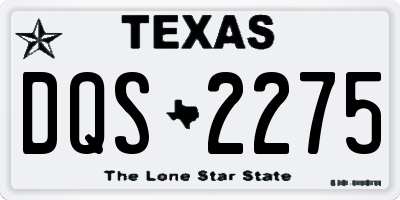 TX license plate DQS2275