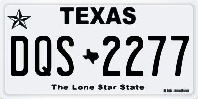 TX license plate DQS2277
