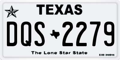 TX license plate DQS2279