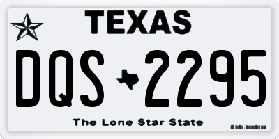TX license plate DQS2295