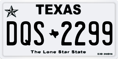TX license plate DQS2299