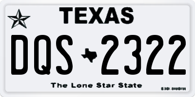 TX license plate DQS2322