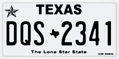 TX license plate DQS2341