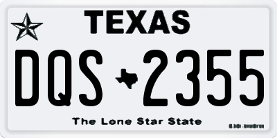 TX license plate DQS2355