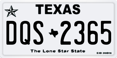 TX license plate DQS2365