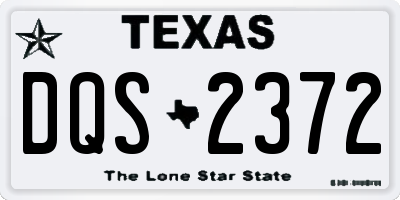 TX license plate DQS2372