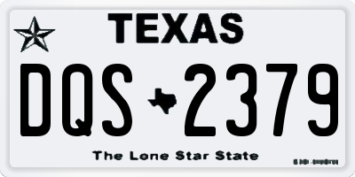 TX license plate DQS2379