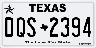 TX license plate DQS2394