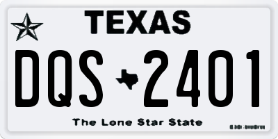 TX license plate DQS2401