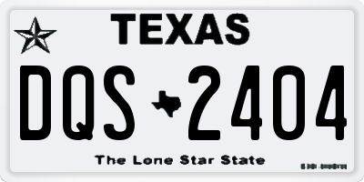 TX license plate DQS2404