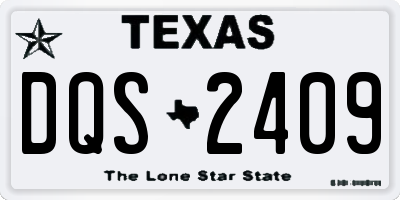 TX license plate DQS2409