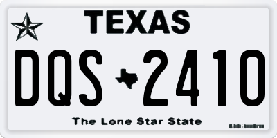 TX license plate DQS2410
