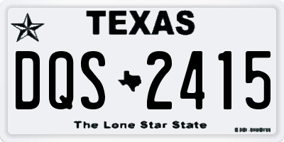TX license plate DQS2415