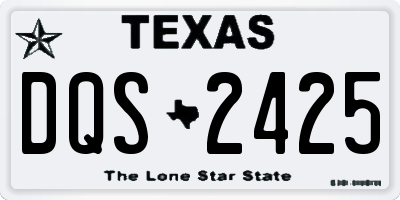 TX license plate DQS2425