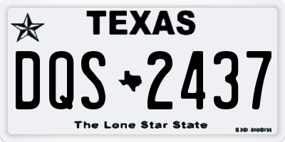 TX license plate DQS2437