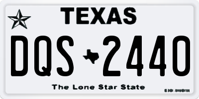 TX license plate DQS2440