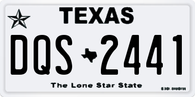 TX license plate DQS2441