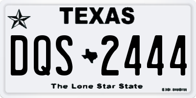 TX license plate DQS2444