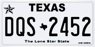 TX license plate DQS2452