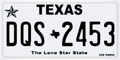 TX license plate DQS2453