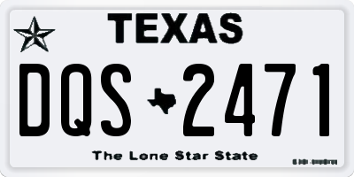 TX license plate DQS2471