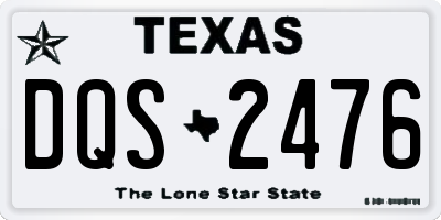 TX license plate DQS2476