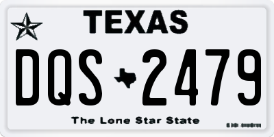 TX license plate DQS2479