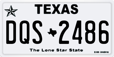 TX license plate DQS2486