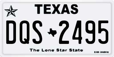 TX license plate DQS2495