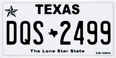 TX license plate DQS2499