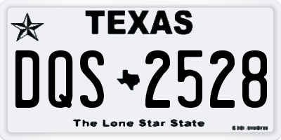 TX license plate DQS2528