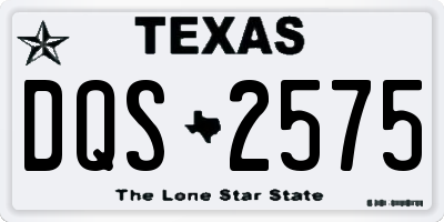 TX license plate DQS2575