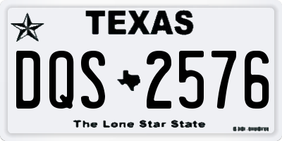 TX license plate DQS2576