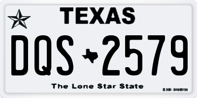 TX license plate DQS2579